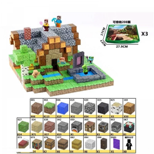 Магнітний конструктор Майнкрафт Minecraft 553 елементи (LZCK 049)