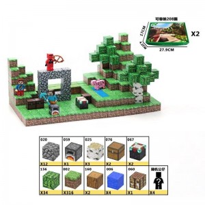 Магнітний конструктор Майнкрафт Minecraft 377 елементів (LZCK 042)