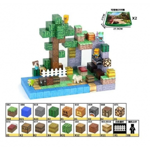 Магнітний конструктор Майнкрафт Minecraft 203 елементів (LZCK 085)