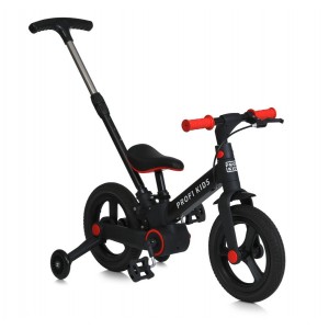 Детский велосипед-трансформер 2в1 PROFI KIDS 12 дюймов складной MB 1021-1 черный