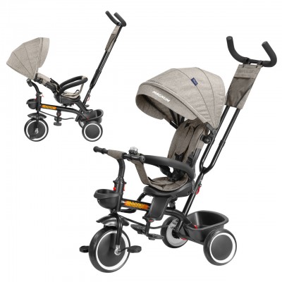 Дитячий триколісний велосипед (велоколяска з батьківською ручкою) Tilly Magnum T-3814 BEIGE