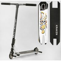 Трюковый самокат для мальчика и девочки (алюминиевый диск и дека HIC-система) Best Scooter "Kraken" KR-82080