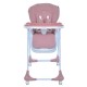 Дитячий класичний стільчик для годування для дівчинки Bamby M 3233L Pink Дитячий класичний стільчик для годування для дівчинки Bamby M 3233L Pink