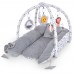 Детский игровой развивающий коврик 2в1 кокон для младенца с подвесными игрушками EL CAMINO (ME 1197 Gray)