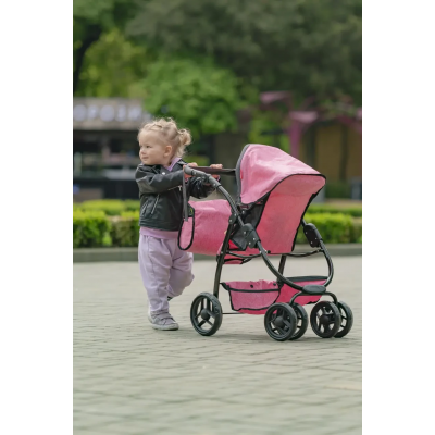 Кукольная коляска-трансформер для кукол с сумкой Carrello Avanti (9662 PINK)