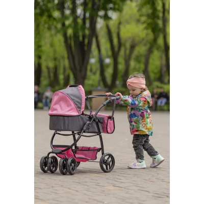 Кукольная коляска-трансформер для кукол с сумкой Carrello Avanti (9662 PINK)