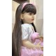 Большая кукла 55 см ручной работы виниловая с настоящими волосами и живыми глазами Reborn 42 Baby Doll