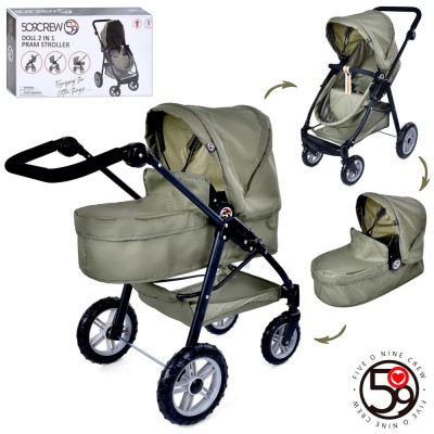 Дитяча лялькова коляска-трансформер для ляльки (металева) FiVEoNiNE T738005