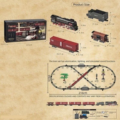 Залізниця дитяча (6 вагонів довжиною 115 см, звук підсвічування парогенерація) (607 B)