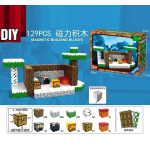 Магнітний конструктор Майнкрафт Minecraft 129 елементи Magnetic Block (T 129)