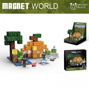 Магнітний конструктор Майнкрафт Minecraft 151 елемент Magnet World (T 9921)