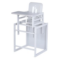 Стільчик-трансформер для годування 2в1 дитячий розкладний (Grey)