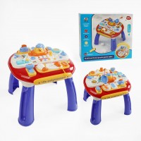 Дитячий ігровий розвивальний музичний столик (бізіборд, пискавка, тріскачка, звук, світло) (CY 8010 B)
