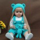 Лялька велика вінілова ручної роботи hand made з довгим волоссям та великими очима з іграшкою - Reborn 108 Baby Doll