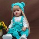 Лялька велика вінілова ручної роботи hand made з довгим волоссям та великими очима з іграшкою - Reborn 108 Baby Doll