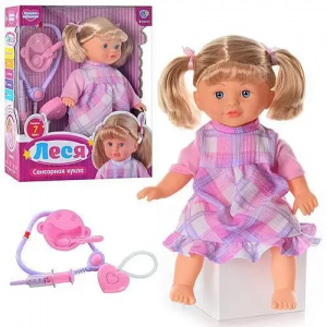 Лялька інтерактивна музична Леся з аксесуарами (тіло м'яконабивне) Limo Toy (M 2143 RI)