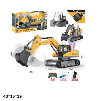 Екскаватор (будівельна техніка) на радіокеруванні (музика, світло, дим) (9995)