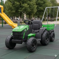 Електромобіль одномісний дитячий трактор з причепом (M 6295EBLR-5)
