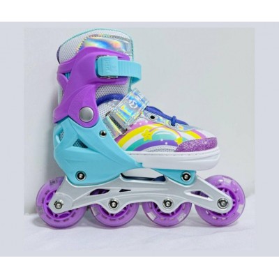 Детские раздвижные ролики фиолетовые для девочки Maraton Skimo S (30-34)