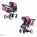 Лялькова коляска-трансформер для ляльок 2в1 рожева Carrello Maestro (9651B)