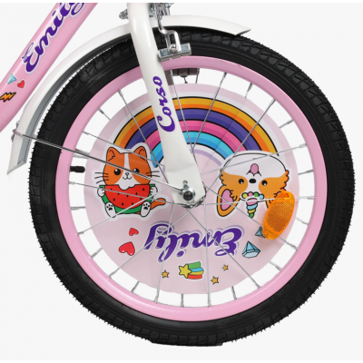 Велосипед дитячий двоколісний 18 дюймів для дівчинки з кошиком Corso Emily (ML-19256) Велосипед дитячий двоколісний 18 дюймів для дівчинки з кошиком Corso Emily (ML-19256)