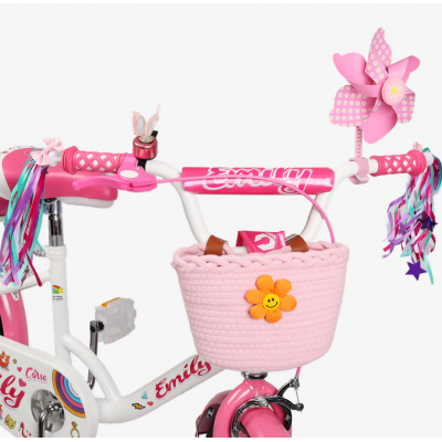 Велосипед дитячий двоколісний 18 дюймів для дівчинки з кошиком Corso Emily (ML-30174) Велосипед дитячий двоколісний 18 дюймів для дівчинки з кошиком Corso Emily (ML-30174)