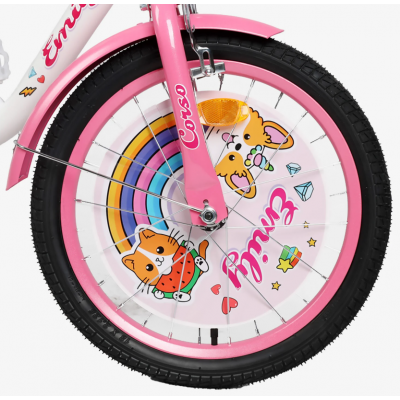 Велосипед дитячий двоколісний 18 дюймів для дівчинки з кошиком Corso Emily (ML-30174) Велосипед дитячий двоколісний 18 дюймів для дівчинки з кошиком Corso Emily (ML-30174)