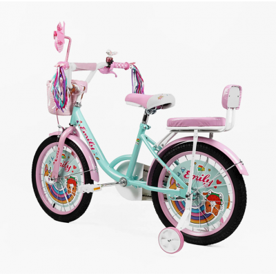 Велосипед дитячий двоколісний 18 дюймів для дівчинки з кошиком Corso Emily (ML-40215) Велосипед дитячий двоколісний 18 дюймів для дівчинки з кошиком Corso Emily (ML-40215)
