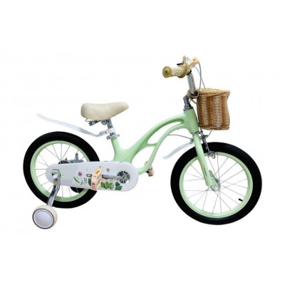 Велосипед дитячий 18 дюймів із додатковими коліщатками та кошиком, Maraton Cruzzier Frog Mint