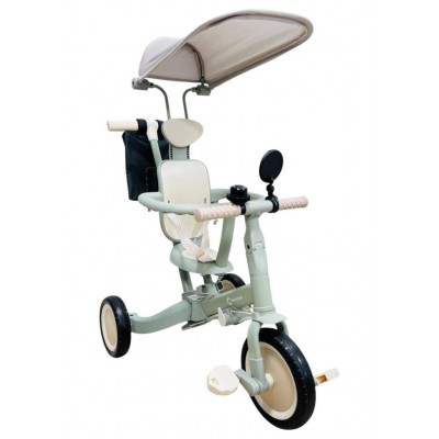 Беговел-велобег трансформер с родительской ручкой 6в1 Maraton Tri-cycle Cruiser зеленый (Versa)
