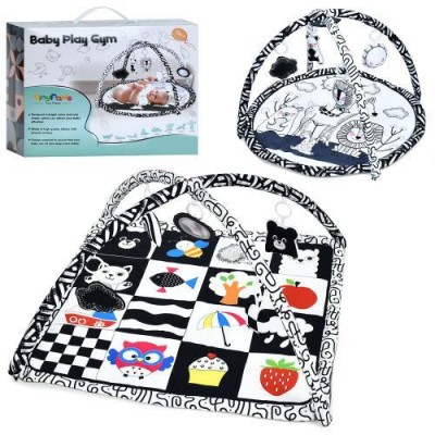 Дитячий розвивальний ігровий килимок для немовляти з дугою й іграшками для дівчинки та хлопчика 2 різновиди (ZL2307-2308)