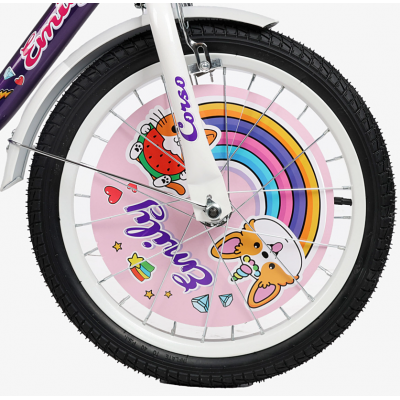 Велосипед дитячий двоколісний 18 дюймів для дівчинки з кошиком Corso Emily (ML-14035) Велосипед дитячий двоколісний 18 дюймів для дівчинки з кошиком Corso Emily (ML-14035)