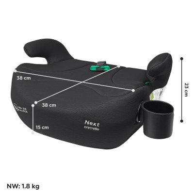 Автокресло-бустер детский с подстаканником Carrello Next CRL-16011A Midnight Black