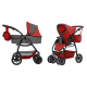 Лялькова коляска-трансформер для ляльок з сумкою Carrello Avanti (9662 RED)