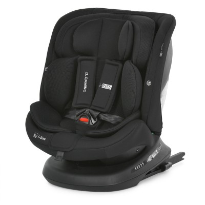 Автокресло детское с рождения поворотное вес 0-36кг isofix черное El Camino i-RISE (ME 1207 Black)