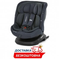 Автокресло детское с рождения поворотное вес 0-36кг isofix серое El Camino i-RISE (ME 1207 Gray)