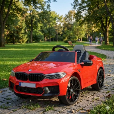 Електромобіль дитячий одномісний машина автомобіль БМВ з м'яким сидінням червоний (M 4791EBLR-3)