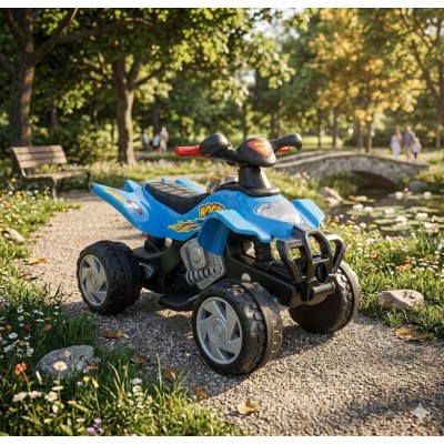 Детский электро квадроцикл (электромобиль 2 передачи, аккумулятор 12 V 12 A/ч) синий Pilsan (05-229)