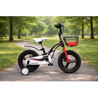 Велосипед дитячий магнієвий 18 дюймів із переднім кошиком і додатковими коліщатками чорний Smart (XP-111-18) Велосипед дитячий магнієвий 18 дюймів із переднім кошиком і додатковими коліщатками чорний Smart (XP-111-18)