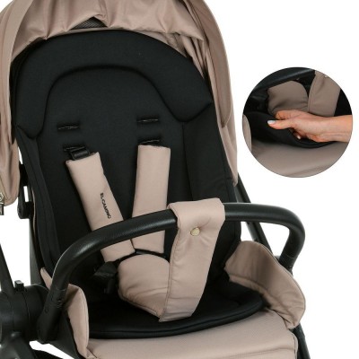 Прогулянкова дитяча коляска з регульованою ручкою бежева El Camino CHLOE (ME 1191 Nougat Beige) Прогулянкова дитяча коляска з регульованою ручкою бежева El Camino CHLOE (ME 1191 Nougat Beige)