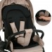 Прогулянкова дитяча коляска з регульованою ручкою бежева El Camino CHLOE (ME 1191 Nougat Beige) Прогулянкова дитяча коляска з регульованою ручкою бежева El Camino CHLOE (ME 1191 Nougat Beige)
