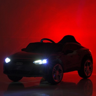 Електромобіль дитячий одномісний автомобіль Ауді з м'яким сидінням фарбований сірий (M 6268EBLRS-11)