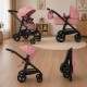 Лялькова коляска-трансформер для ляльок 2в1 рожева Carrello ULTRA (9696 POWDER PINK)