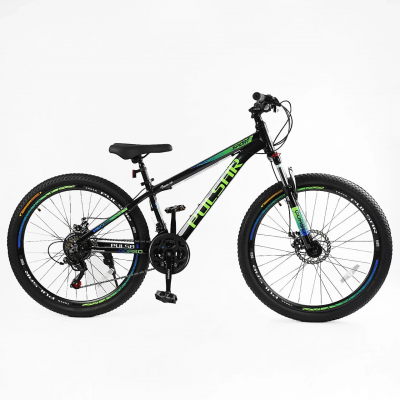 Велосипед спортивний алюмінієвий 26 дюймів рама 13" Shimano 21 швидкість Corso «PULSAR» (PL-26407)