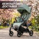 Прогулянкова дитяча коляска з нерегульованою ручкою для хлопчика та дівчинки зелена El Camino AMBER (ME 1227 Sea Grass)