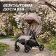 Прогулянкова дитяча коляска з нерегульованою ручкою для хлопчика та дівчинки бежева El Camino AMBER (ME 1227 Nougat Beige)