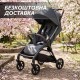 Прогулянкова дитяча коляска з нерегульованою ручкою для хлопчика та дівчинки темно-сіра El Camino AMBER (ME 1227 Magnet Gray)