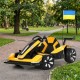 Детский электрокарт (электрический карт с музыкой и пультом управления) для мальчика и девочки желтый (M 6311EBLR-6(24V))