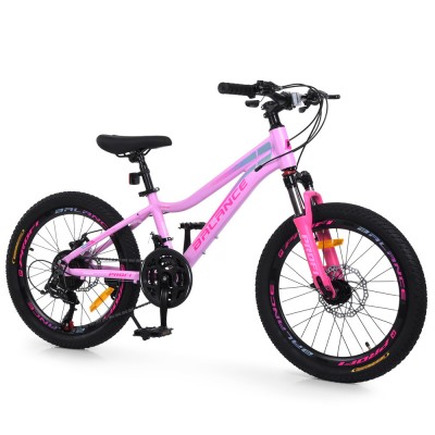 Велосипед дитячий спортивний алюмінієвий 20 дюймів рама 11" Shimano 21 швидкість рожевий Profi Balance (BL-2001) Велосипед дитячий спортивний алюмінієвий 20 дюймів рама 11" Shimano 21 швидкість рожевий Profi Balance (BL-2001)