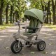 Детский трехколесный велосипед-коляска с родительской ручкой для девочки и мальчика зеленый Tilly Flash T-3812 Green